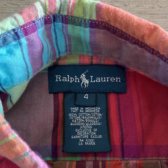 Boys Ralph Lauren Button Down Plaid Dress Shirt - Picture 3 of 7